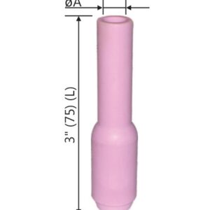 Alumina Ceramic Nozzle: Torch Models WP-17; WP-18; WP-26 (Long)