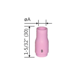 Alumina Ceramic Nozzle: Torch Models WP-9, WP-20, WP-22, WP-25