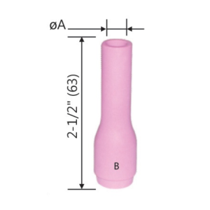 Alumina Ceramic Nozzle: Torch Models WP-9, WP-20, WP-22, WP-25 (X-Long)