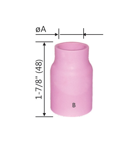 Alumina Ceramic Gas Lens Nozzle: Torch Models WP-17; WP-18; WP-26