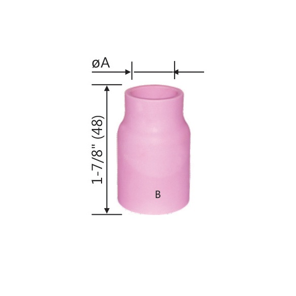 Alumina Ceramic Nozzle: Torch Models WP-17; WP-18; WP-25; WP-26; WP-12; WP-27